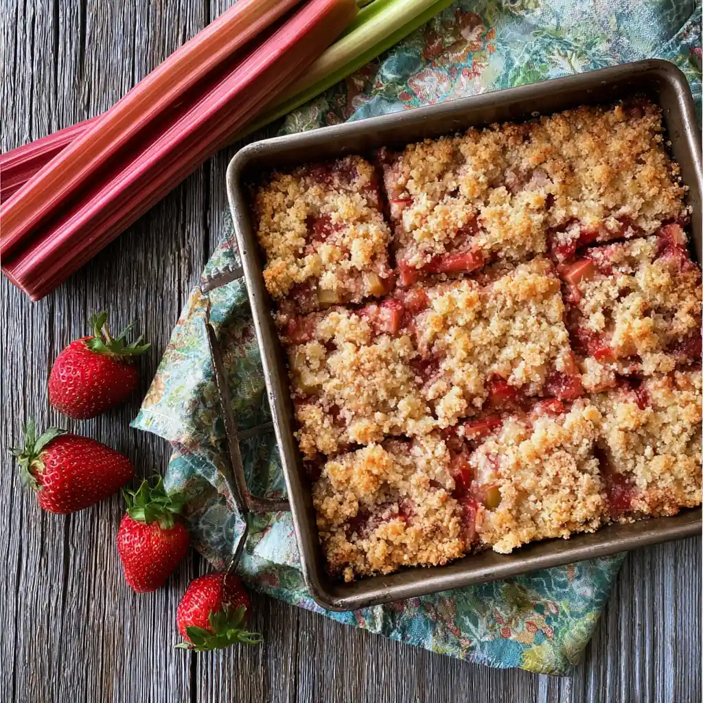 Rhubarb Jello Dessert: Easy Family Favorite with Buttery Crumble 4 Rhubarb Jello DessertRhubarb Jello Dessert