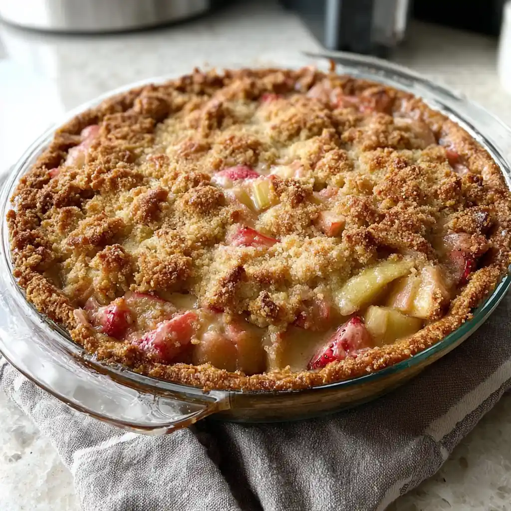 Rhubarb Sour Cream Pie