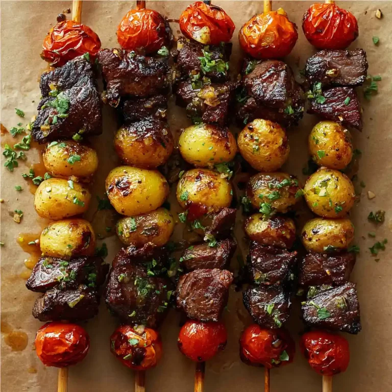 Rosemary Garlic Steak Kebabs