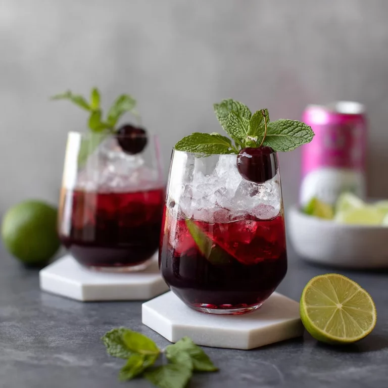 Sparkling Cherry Lime Mocktail