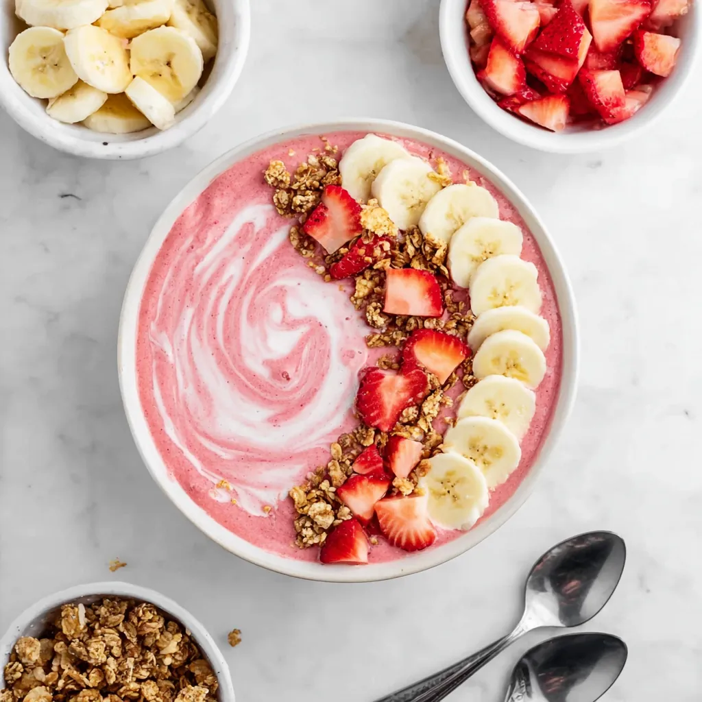 Strawberry Banana Smoothie BowlStrawberry Banana Smoothie Bowl