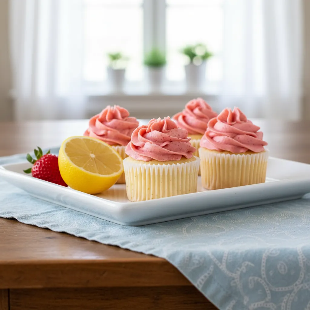 Strawberry Lemonade Cupcakes