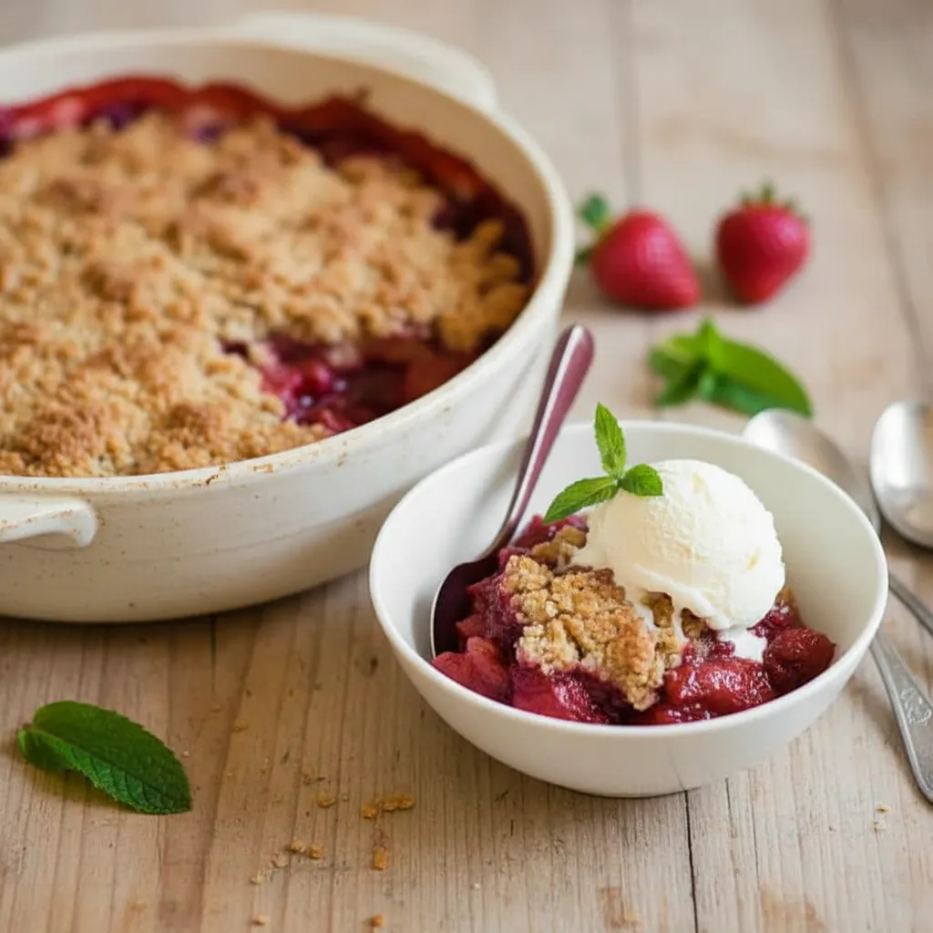 Strawberry Rhubarb Cobbler