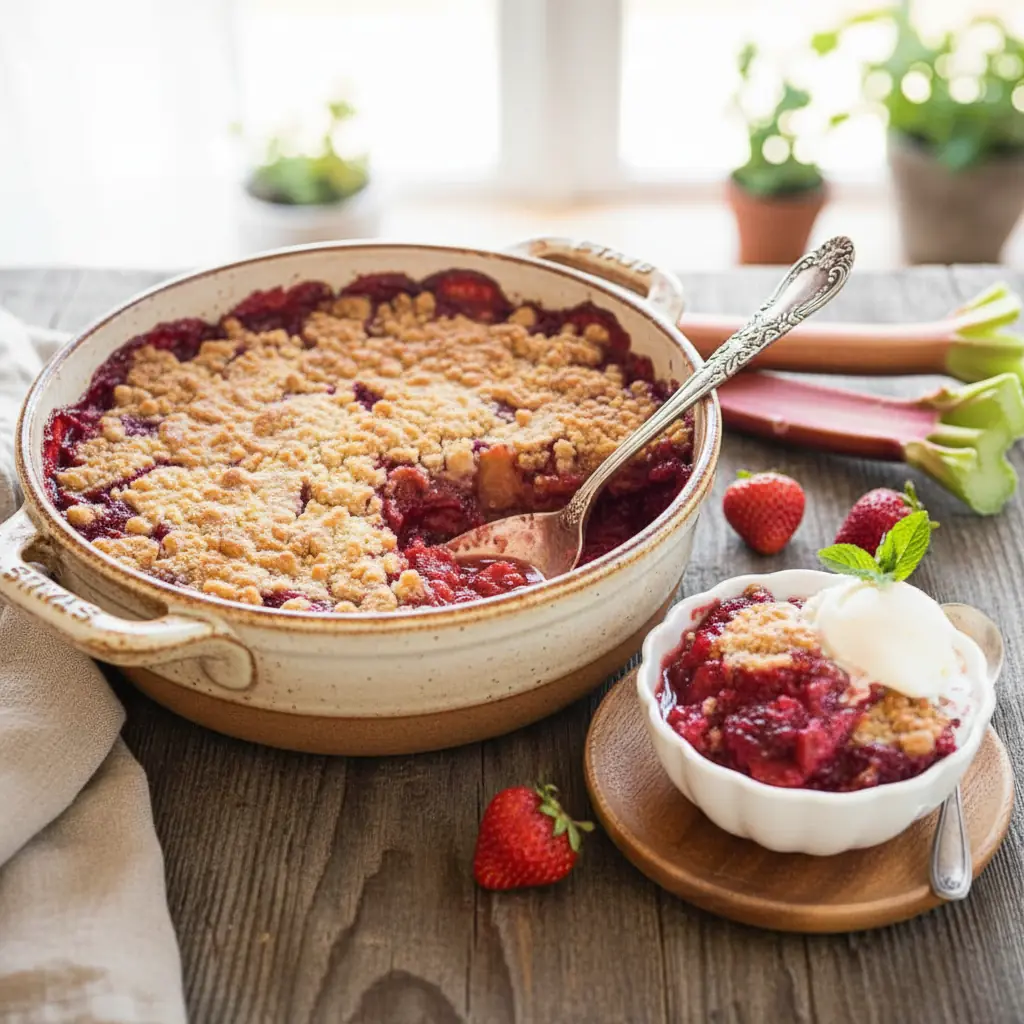 Strawberry Rhubarb Cobbler