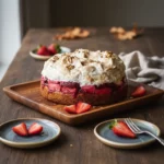 Strawberry Rhubarb Louise Cake