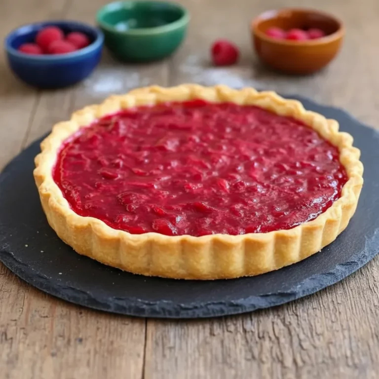 Sweet Rhubarb Custard Tart