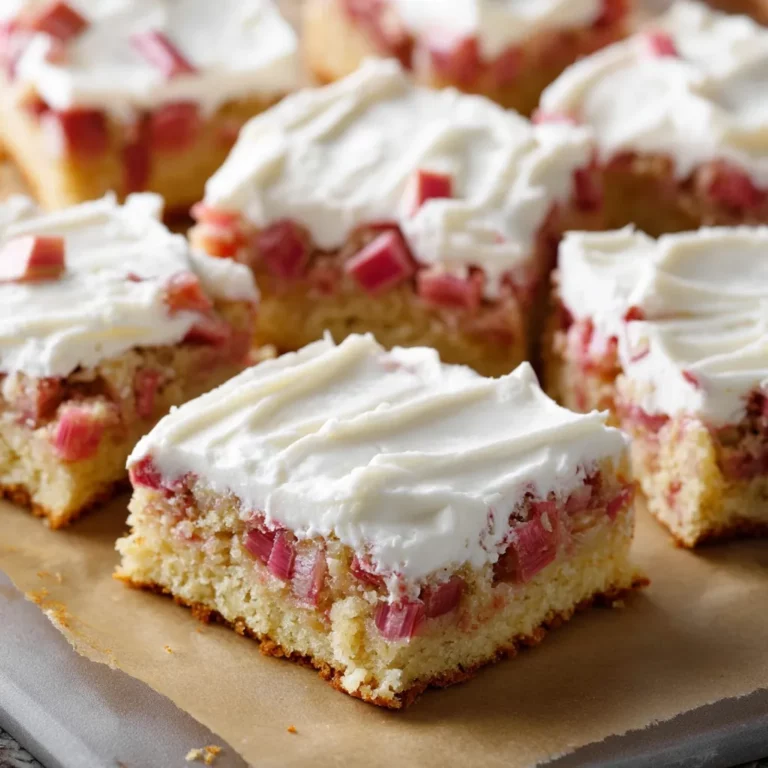 Viral Rhubarb Custard Bars