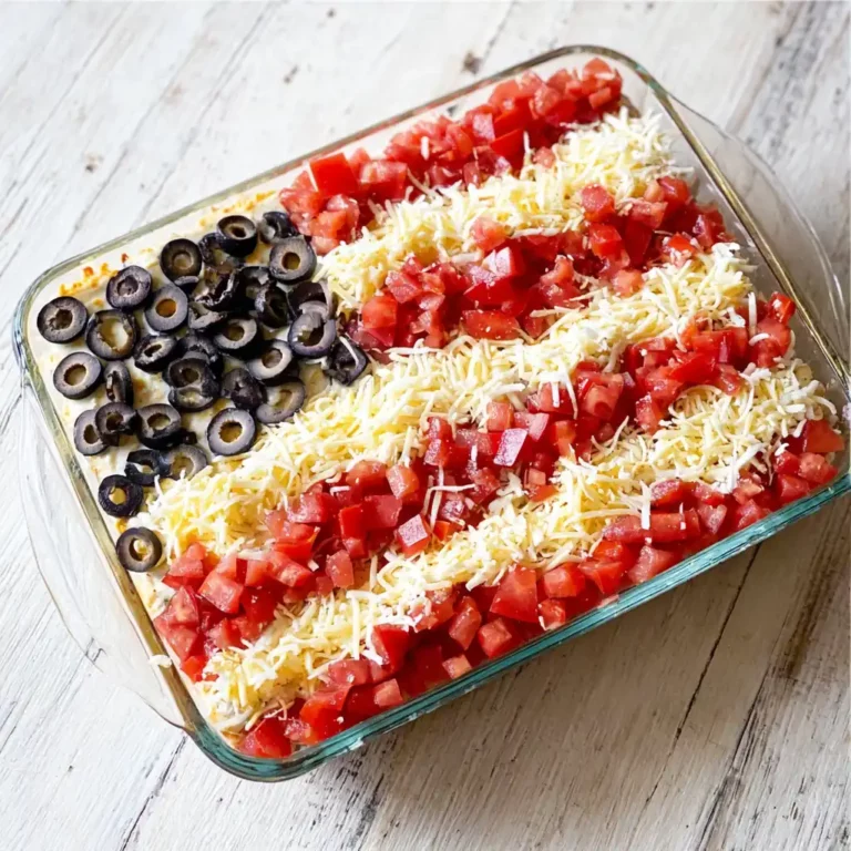 American Flag Layered Taco Dip