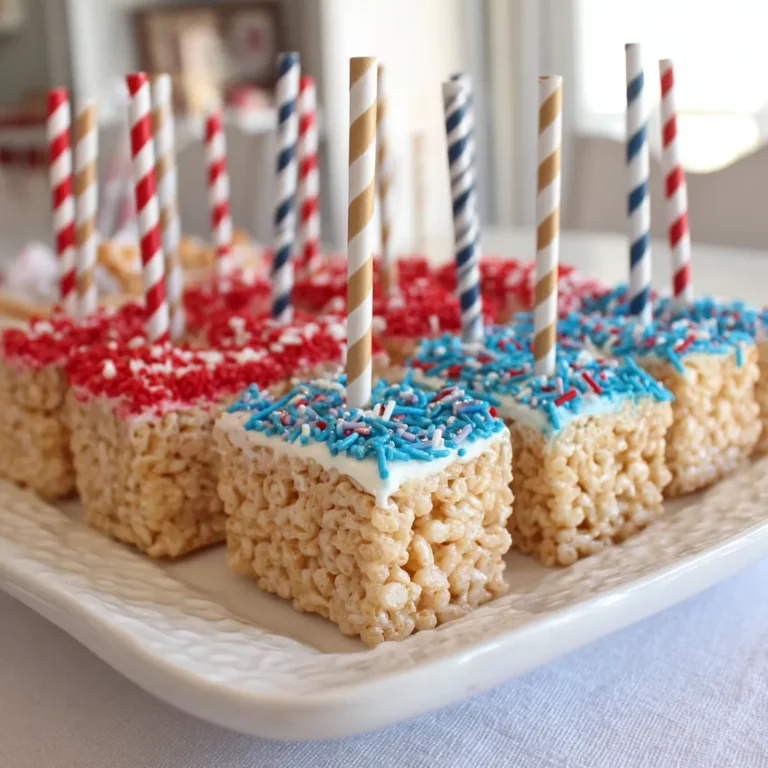 American Flag Rice Krispie Treats