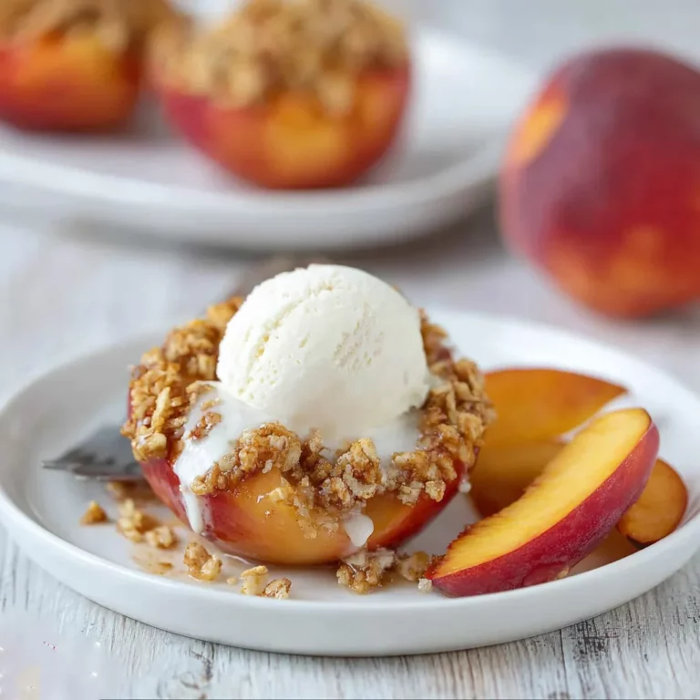 Baked Peaches Streusel