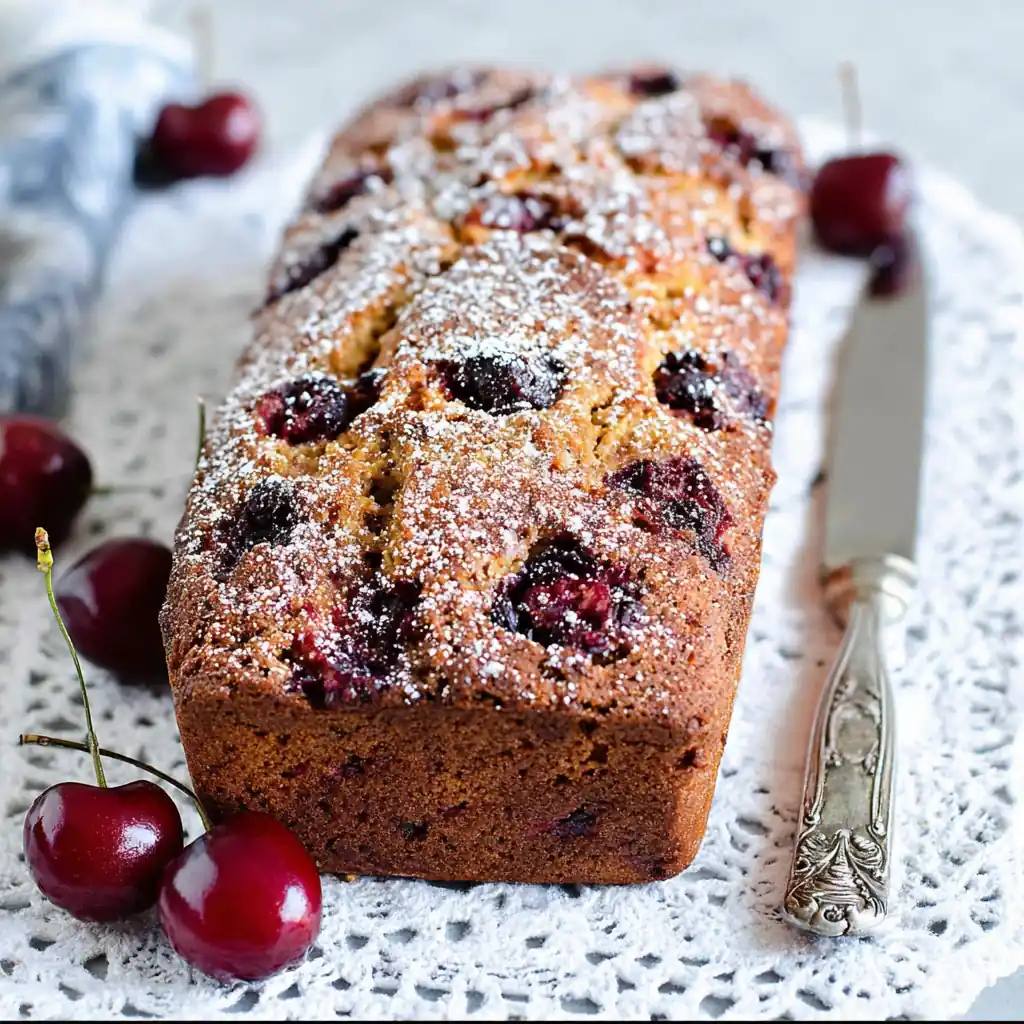Fresh Cherry Loaf Cake