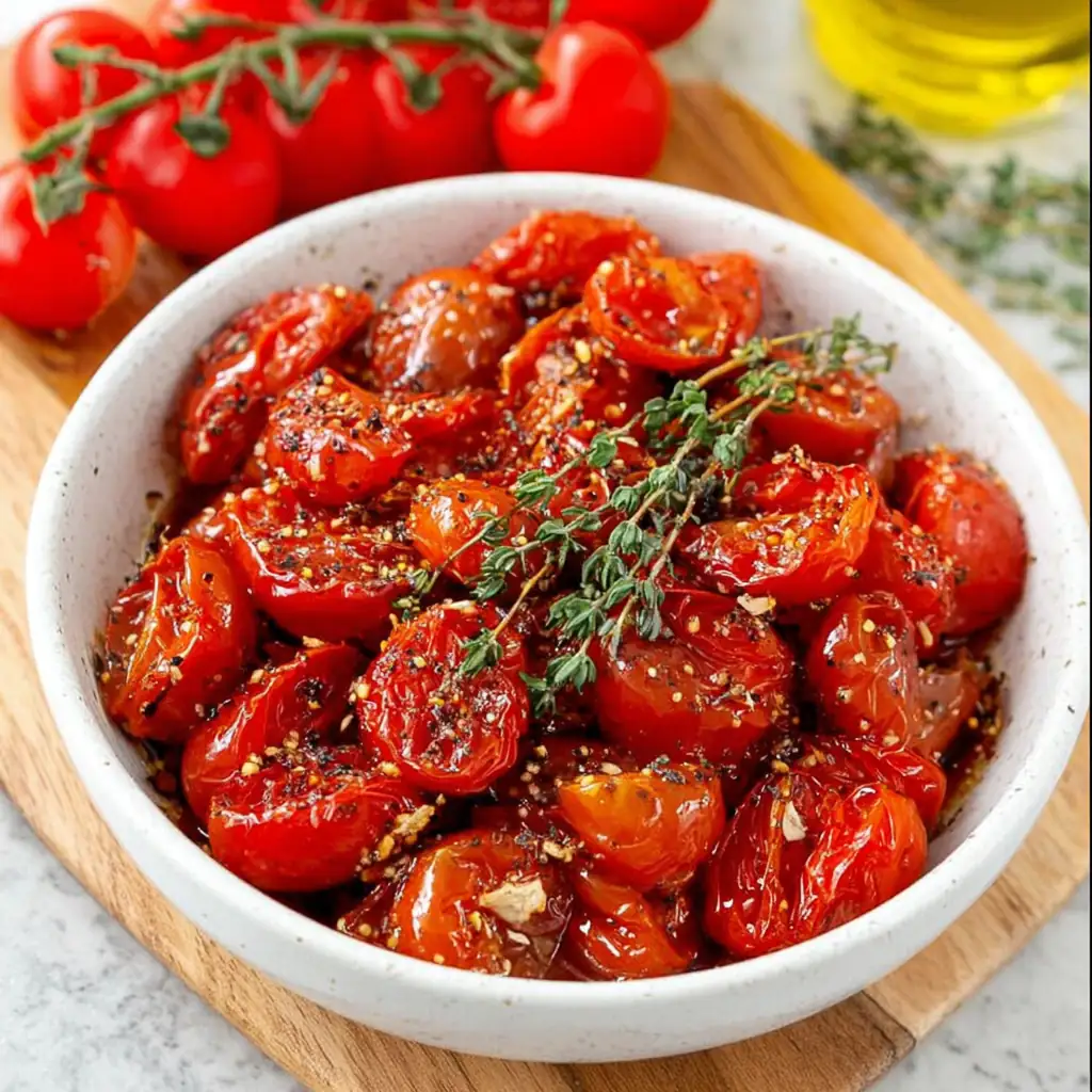 Garlic Roasted Cherry Tomatoes Recipe for a Quick Flavorful Side 4 Garlic Roasted Cherry Tomatoes