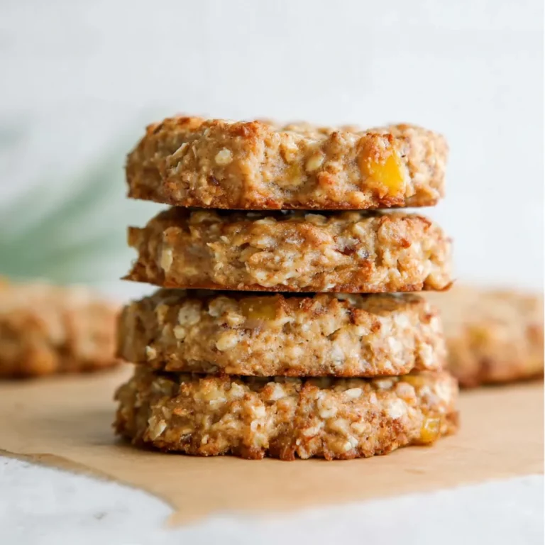 Healthy Peach Oatmeal Breakfast Cookies