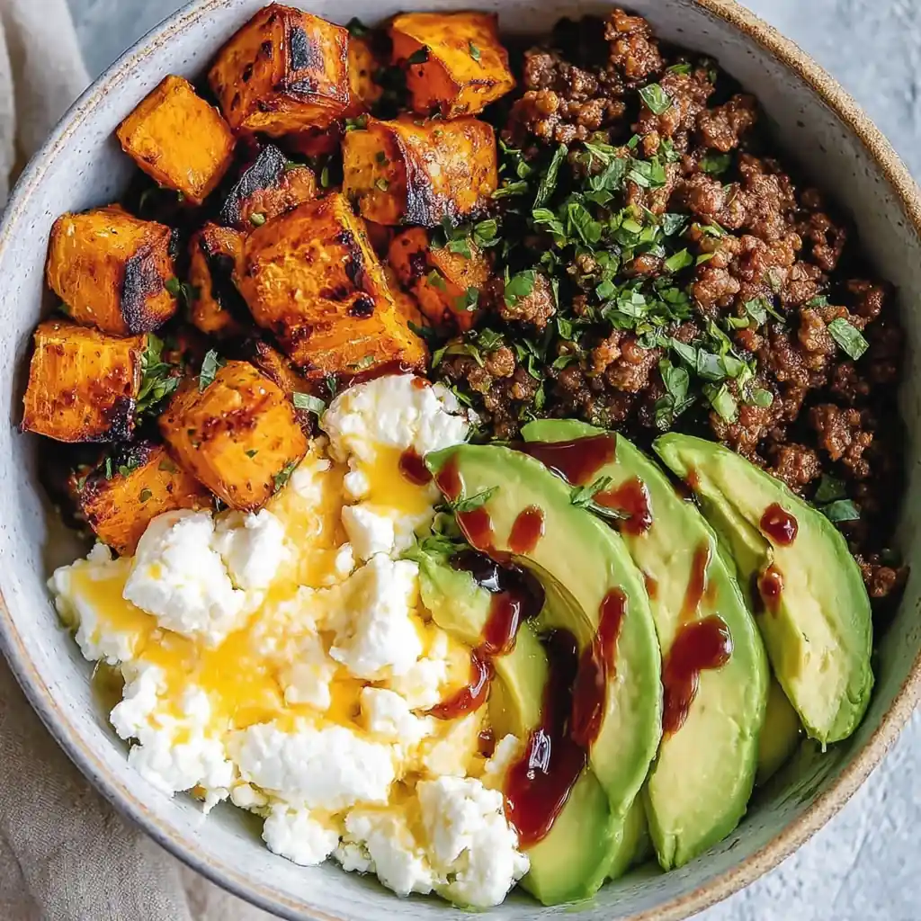 Hot Honey Ground Beef Bowl