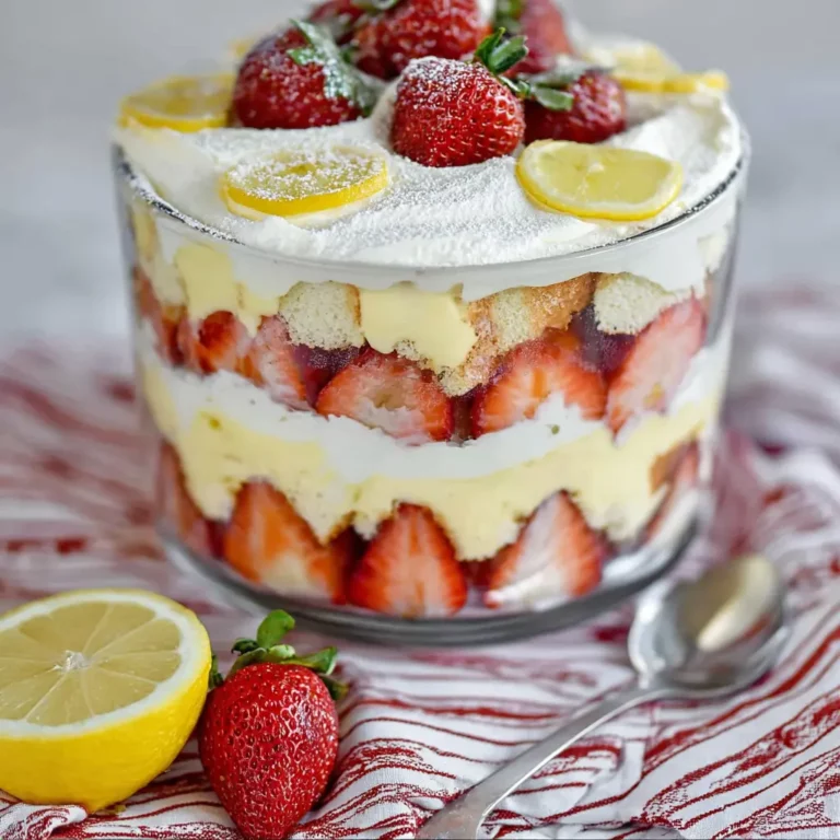Lemon Strawberry Trifle