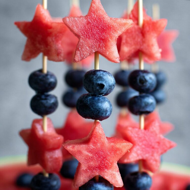 Patriotic Fruit Kabobs