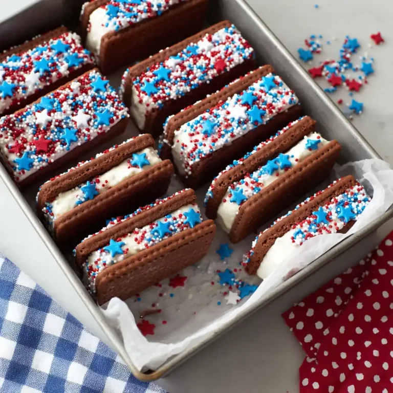Patriotic Mini Ice Cream Sandwiches
