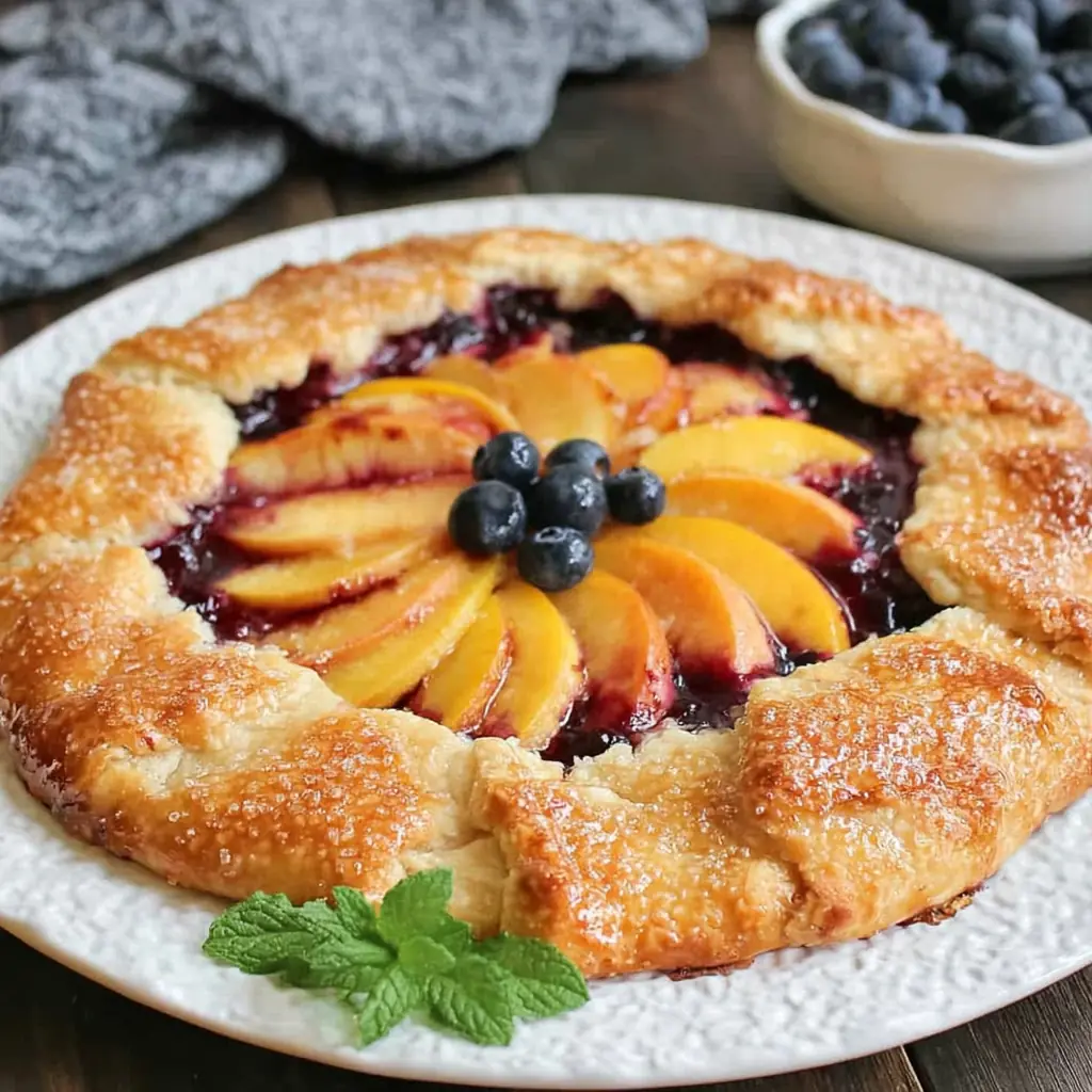 Peach Blueberry Galette: Easy Elegant Summer Dessert 4 Peach Blueberry Galette
