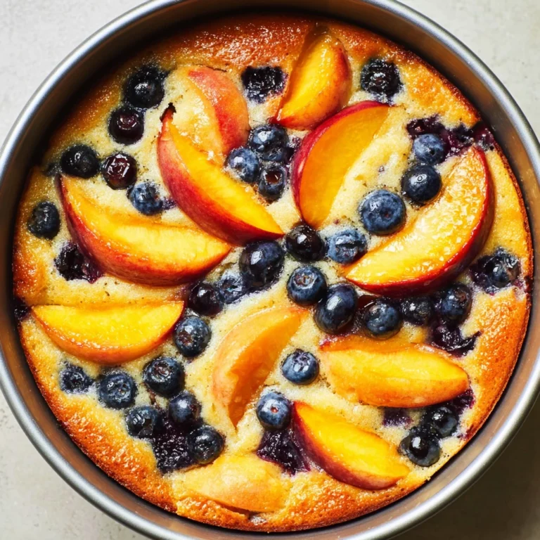 Peach Blueberry Yogurt Cake