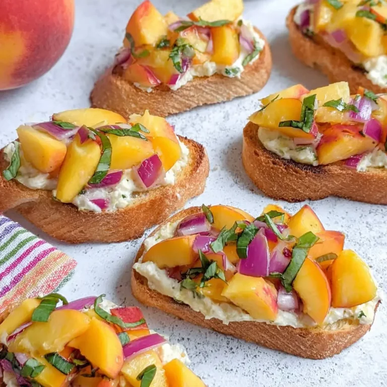 Peach Bruschetta
