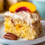 Peach Cake with Brown Sugar Frosting