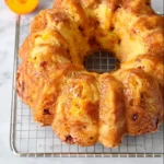 Peach Cobbler Pound Cake with Frosting