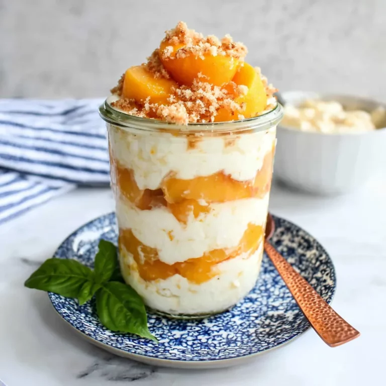 Peach Crisp Pudding