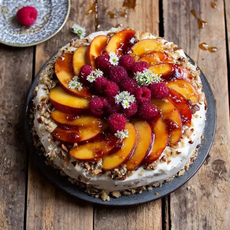 Peach Pretzel Pie
