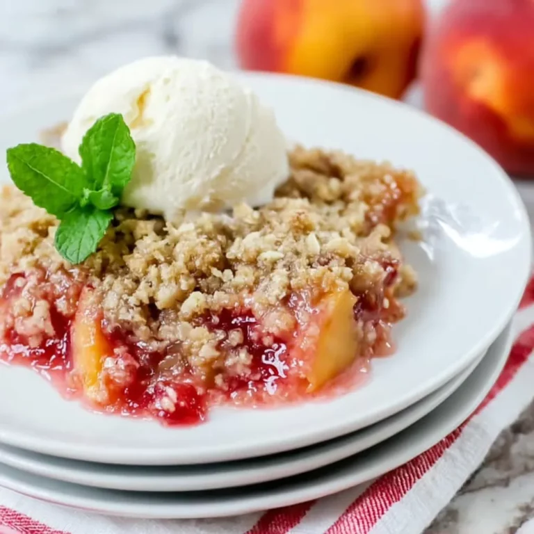 Peach & Strawberry Crisp
