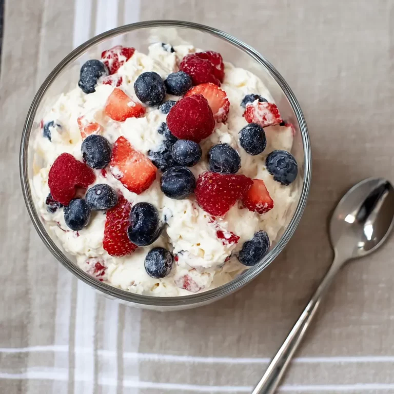 Red White and Blue Cheesecake Salad