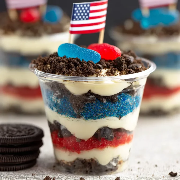 Red White and Blue Dirt Cups