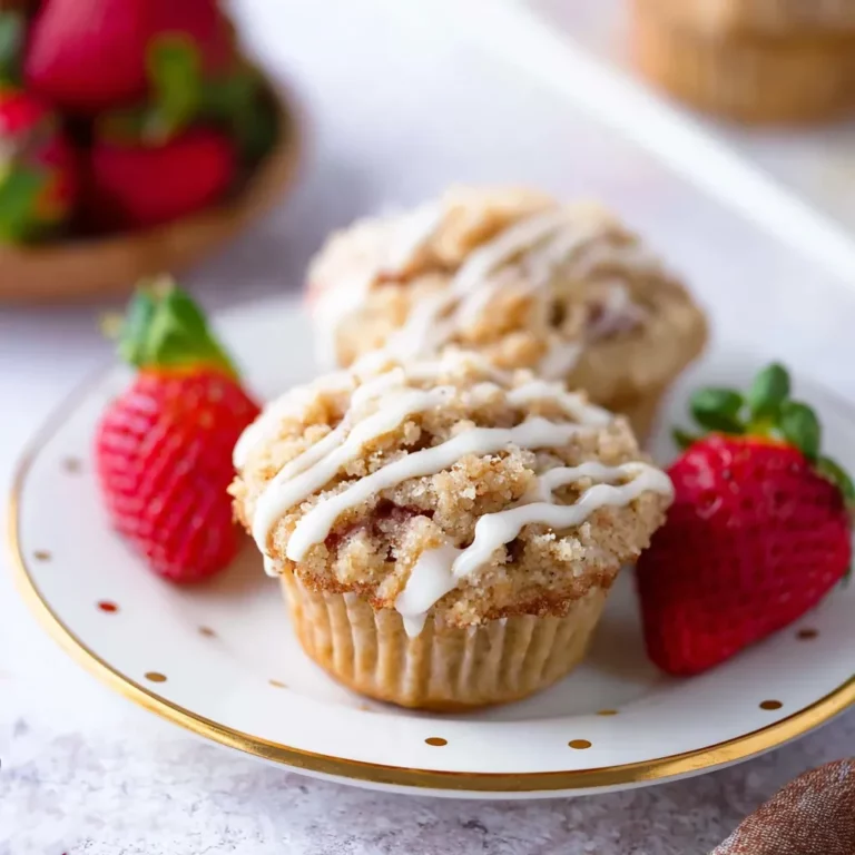 Strawberry Crumb Cake Muffins