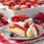 Strawberry Jello Flag Cake