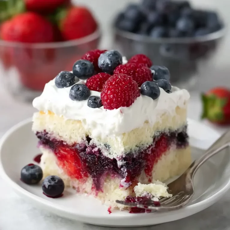 Summer Berry Poke Cake