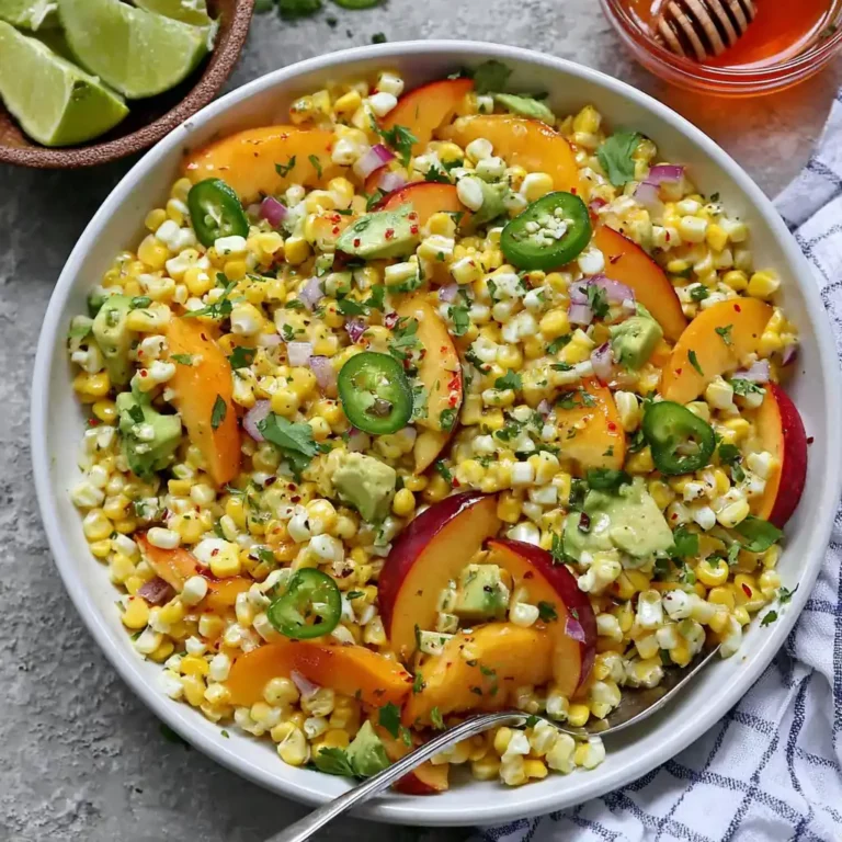 Sweet Corn Salad with Peaches