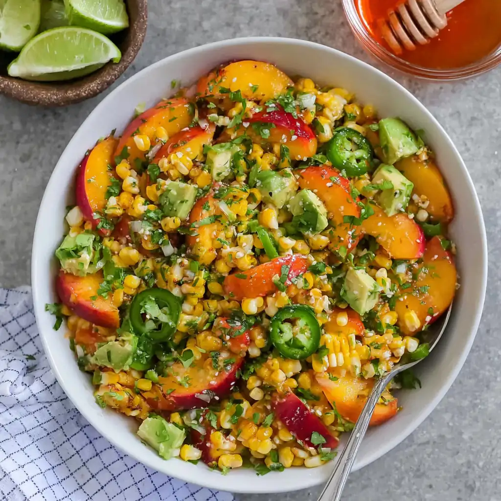 Sweet Corn Salad with Peaches: A Fresh Summer Side Dish 4 Sweet Corn Salad with Peaches