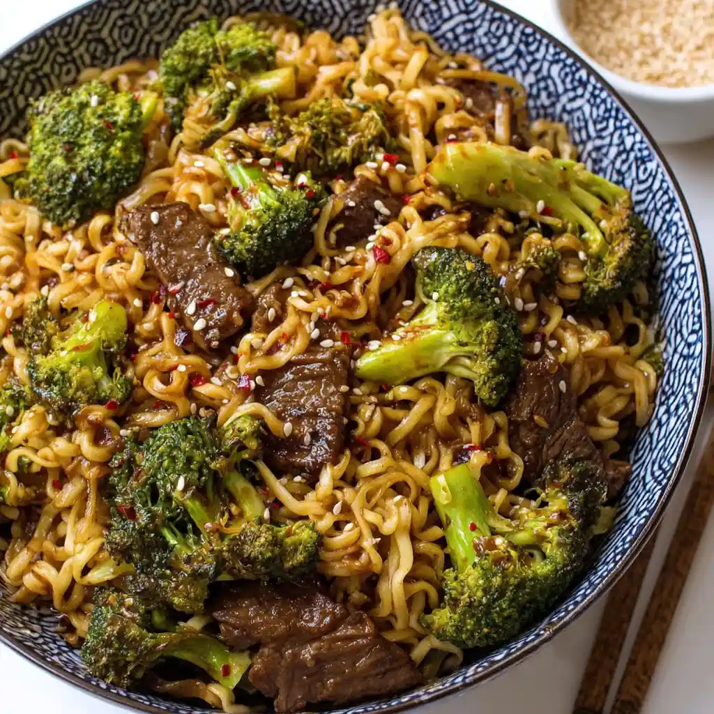 Beef and Broccoli Ramen Stir Fry