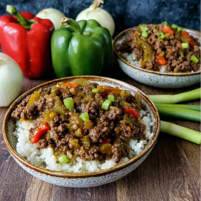 Beef and Pepper Rice Bowls