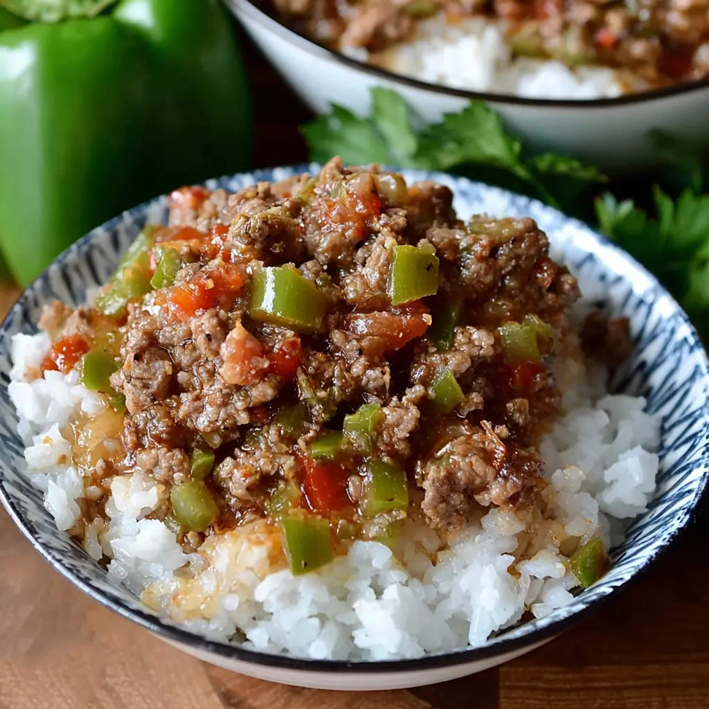 Beef and Pepper Rice Bowls