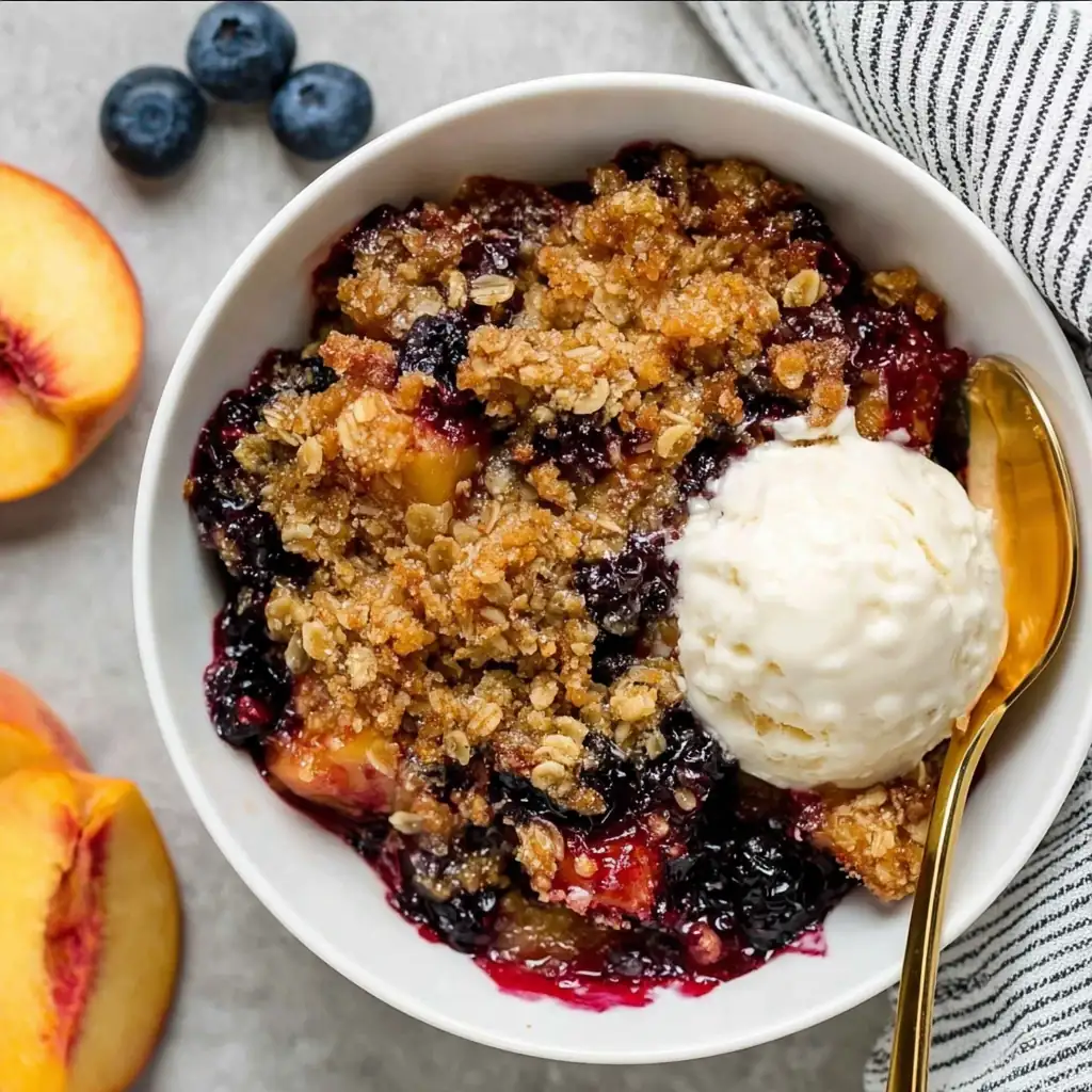 Blueberry Peach Crumble