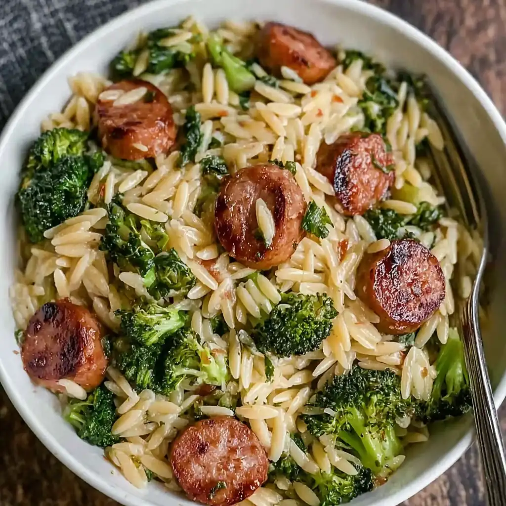 Chicken Sausage Broccoli Orzo
