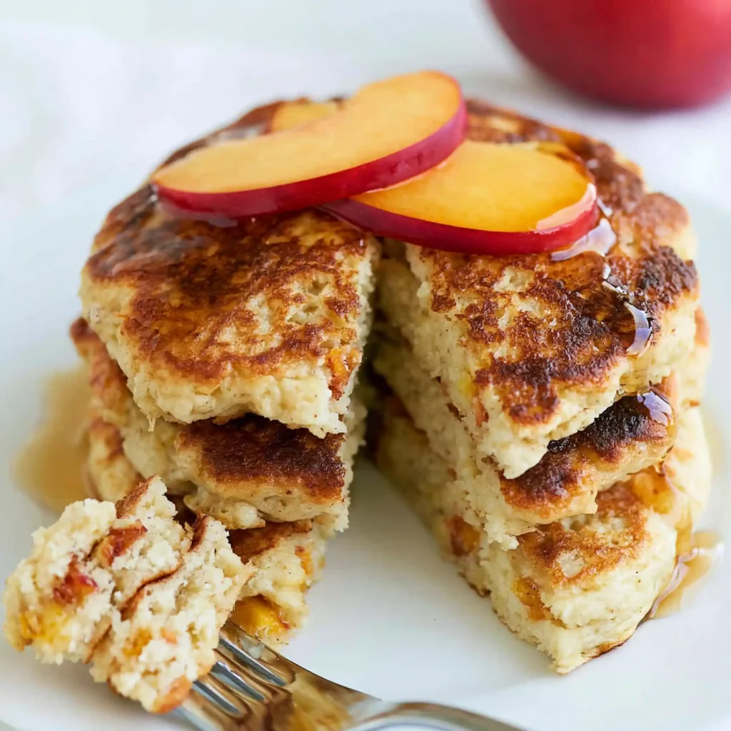 Cinnamon Peach Pancakes