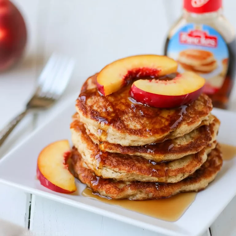 Cinnamon Peach Pancakes