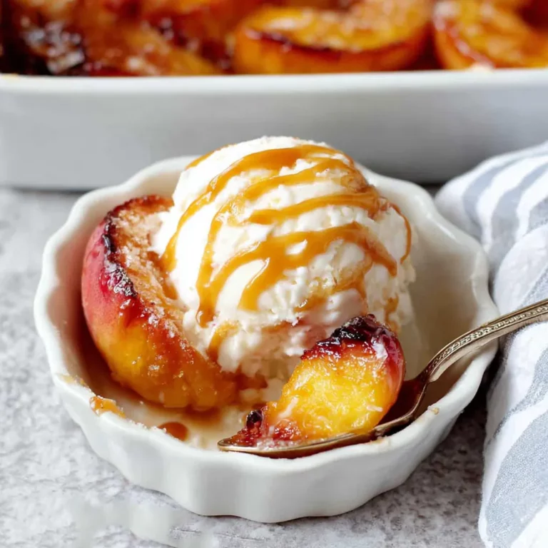 Cinnamon Sugar Baked Peaches