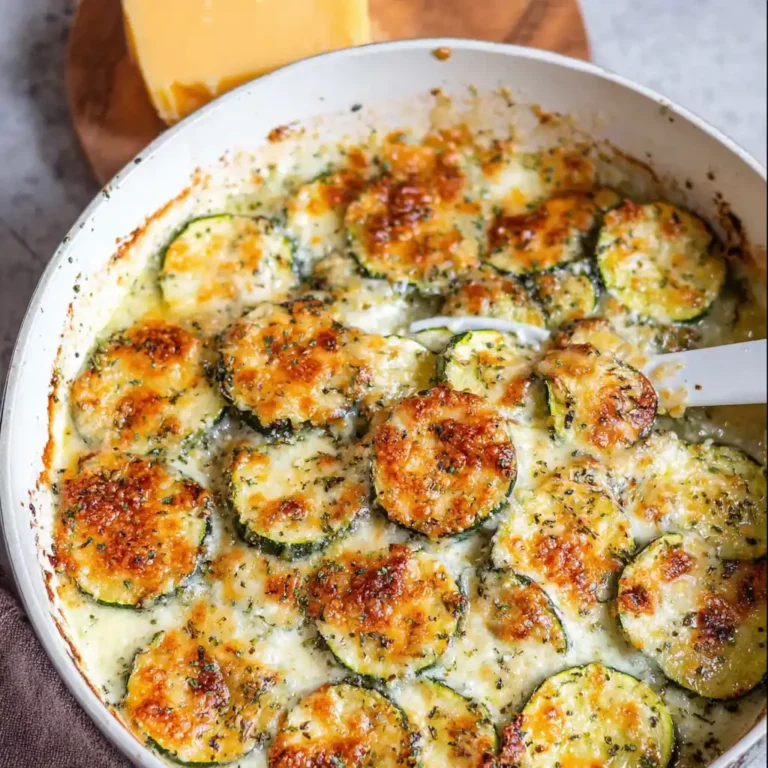 Creamy Parmesan Baked Zucchini