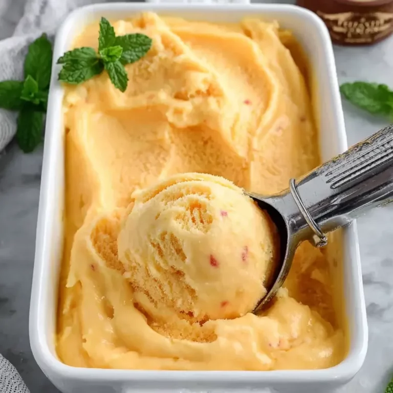 Easy Peach Sorbet
