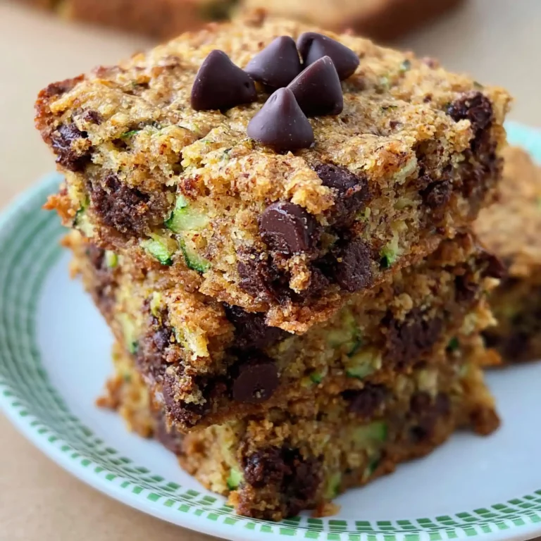 Gooey Chocolate Chip Zucchini Bars