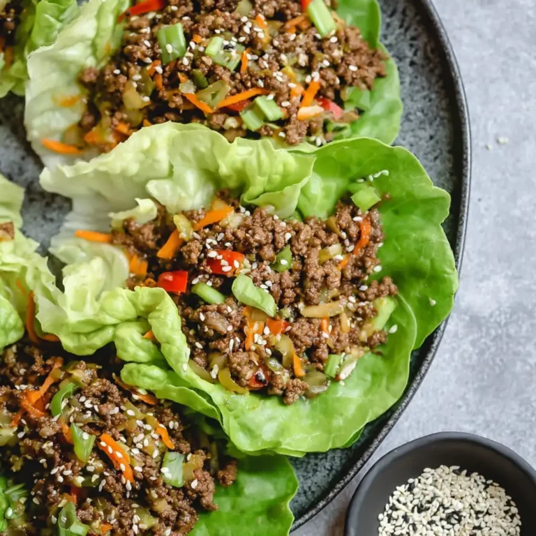 Ground Beef Lettuce Wraps