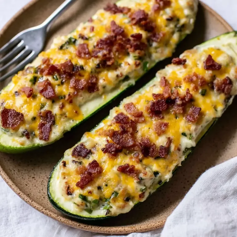 Jalapeno Popper Zucchini Boats