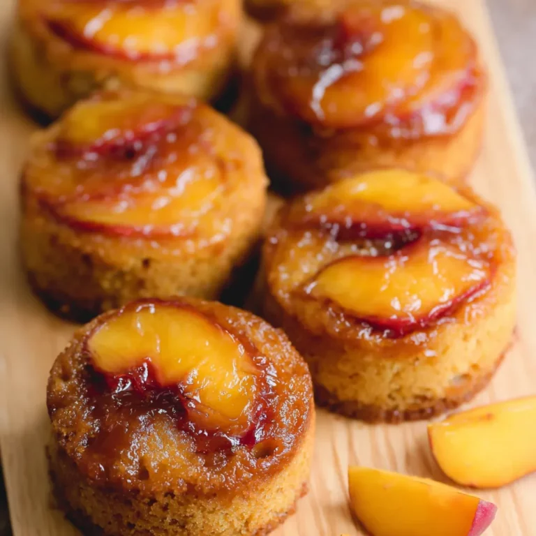 Mini Peach Upside Down Cakes